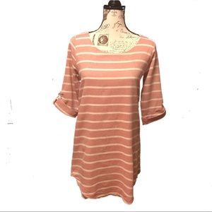 Everly Red and White Striped Cotton Tunic